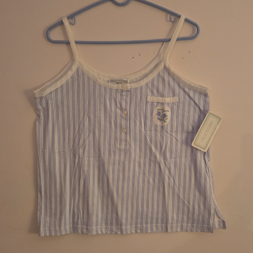 Blue and White Striped Camisole